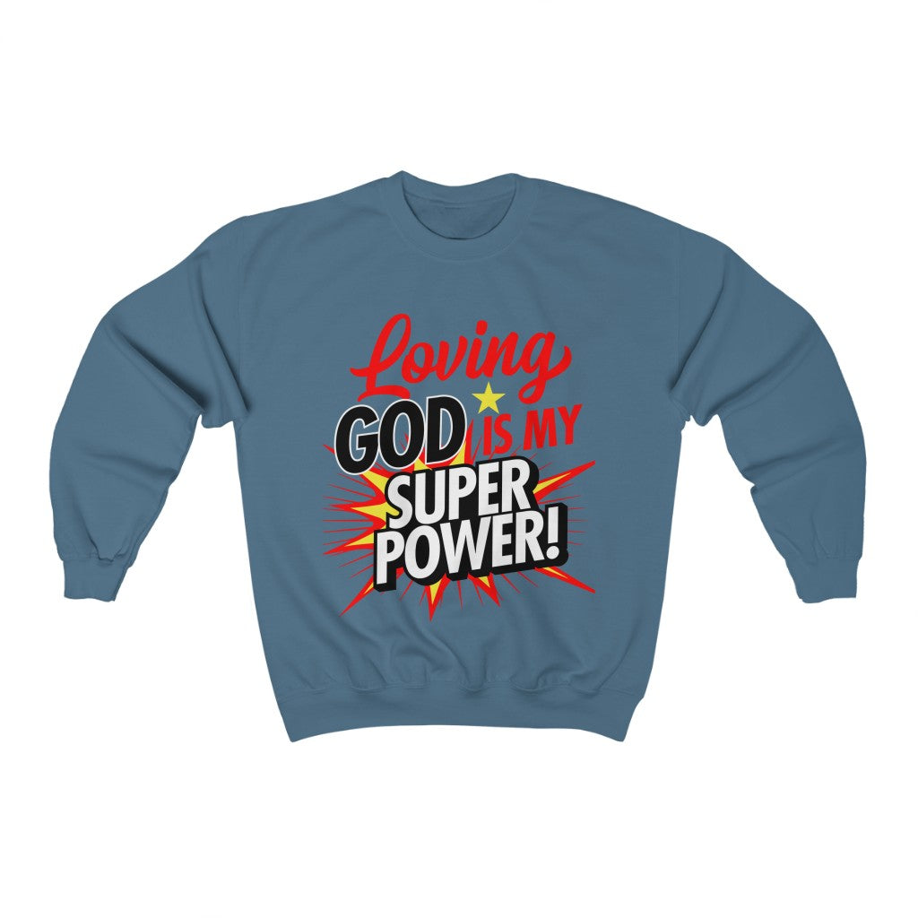 Loving God Adult Crew-neck Sweatshirt - elmickwear