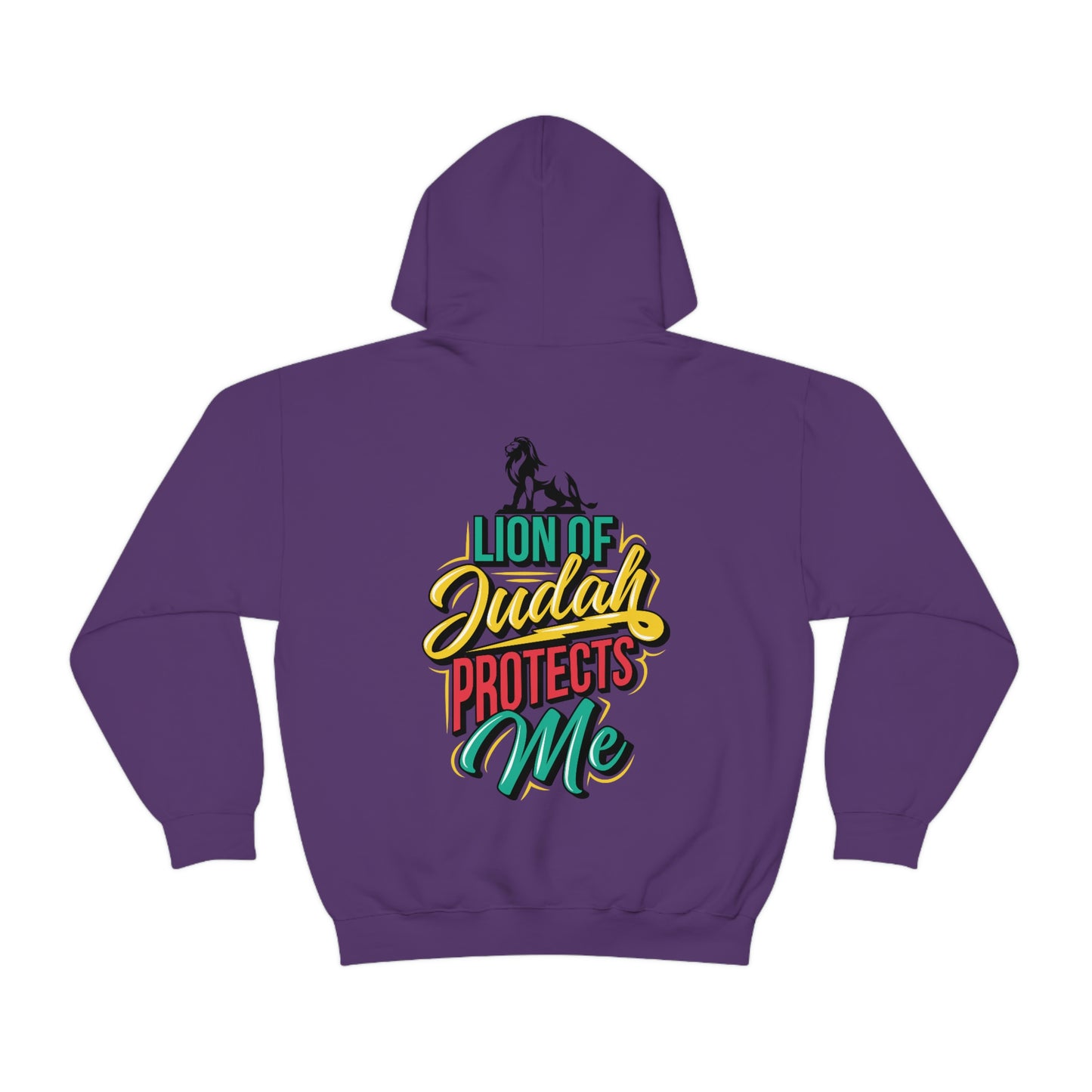 Back Lion of Judah Adult Hooded Sweatshirt