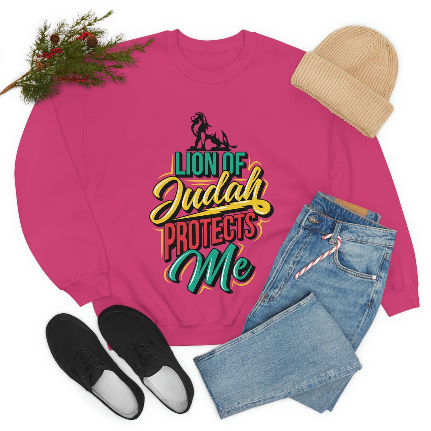 Lion of Judah Adult Crew-neck Sweatshirt