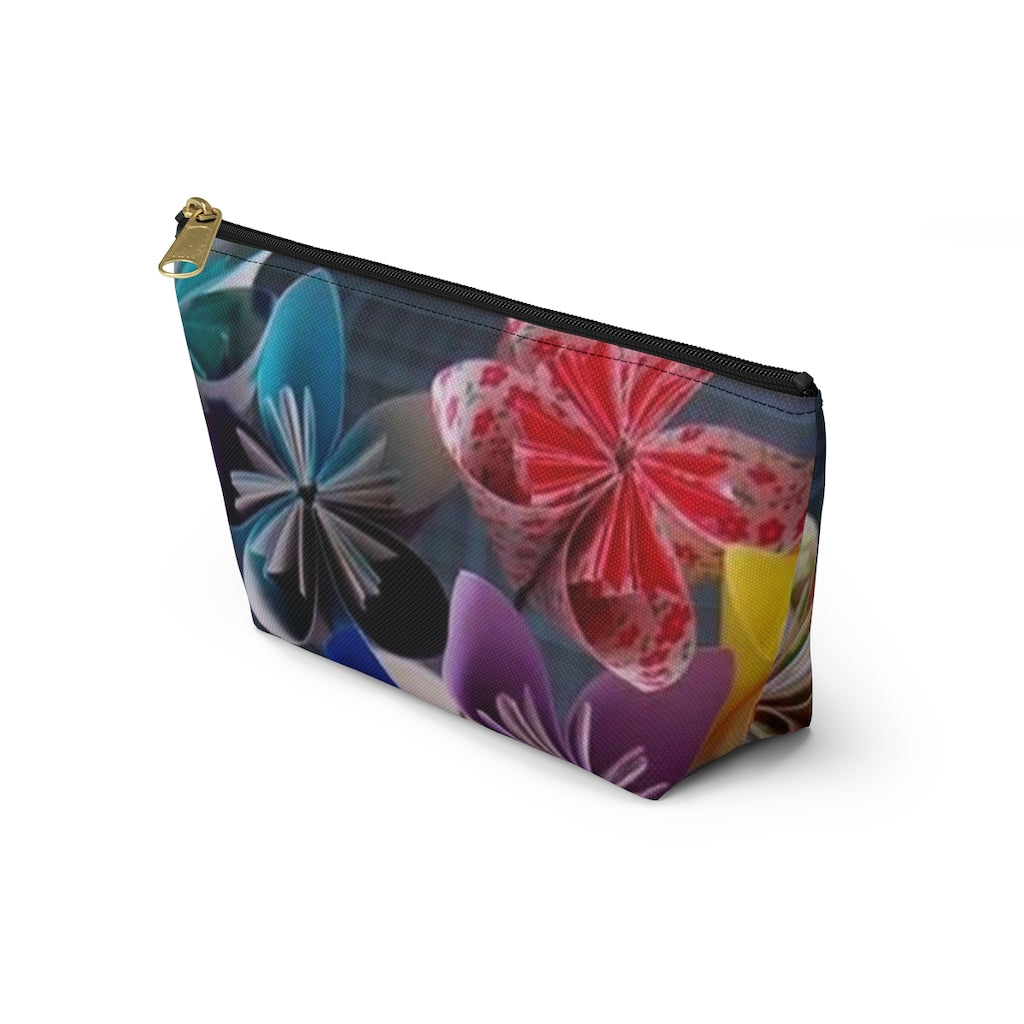 Flowery Accessory Pouch w T-bottom - elmickwear
