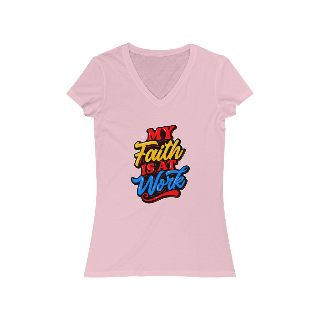 Faith at Work Women's Jersey Short Sleeve V-Neck Tee