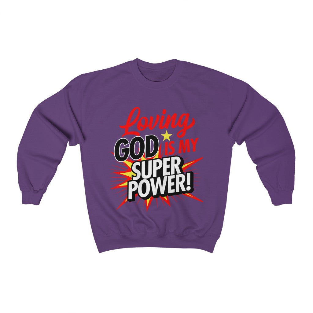 Loving God Adult Crew-neck Sweatshirt - elmickwear
