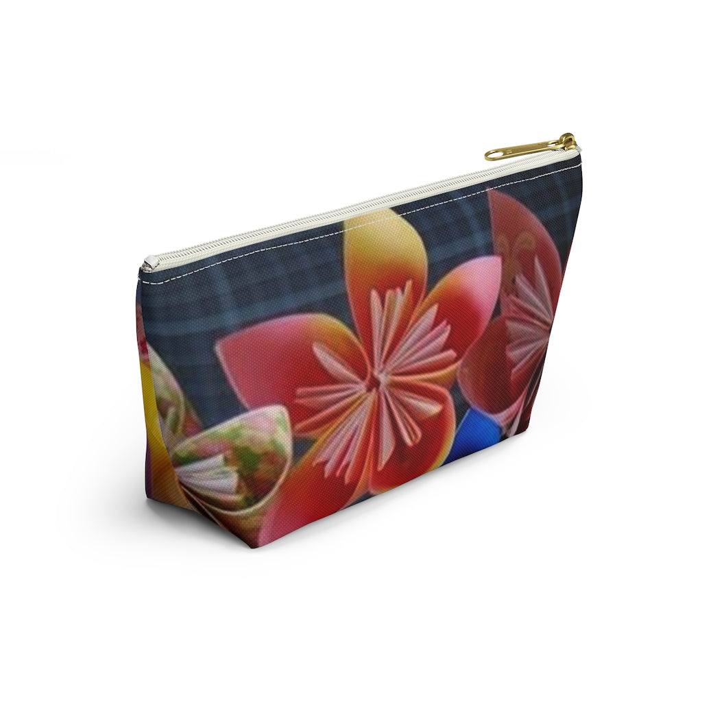 Flowery Accessory Pouch w T-bottom - elmickwear