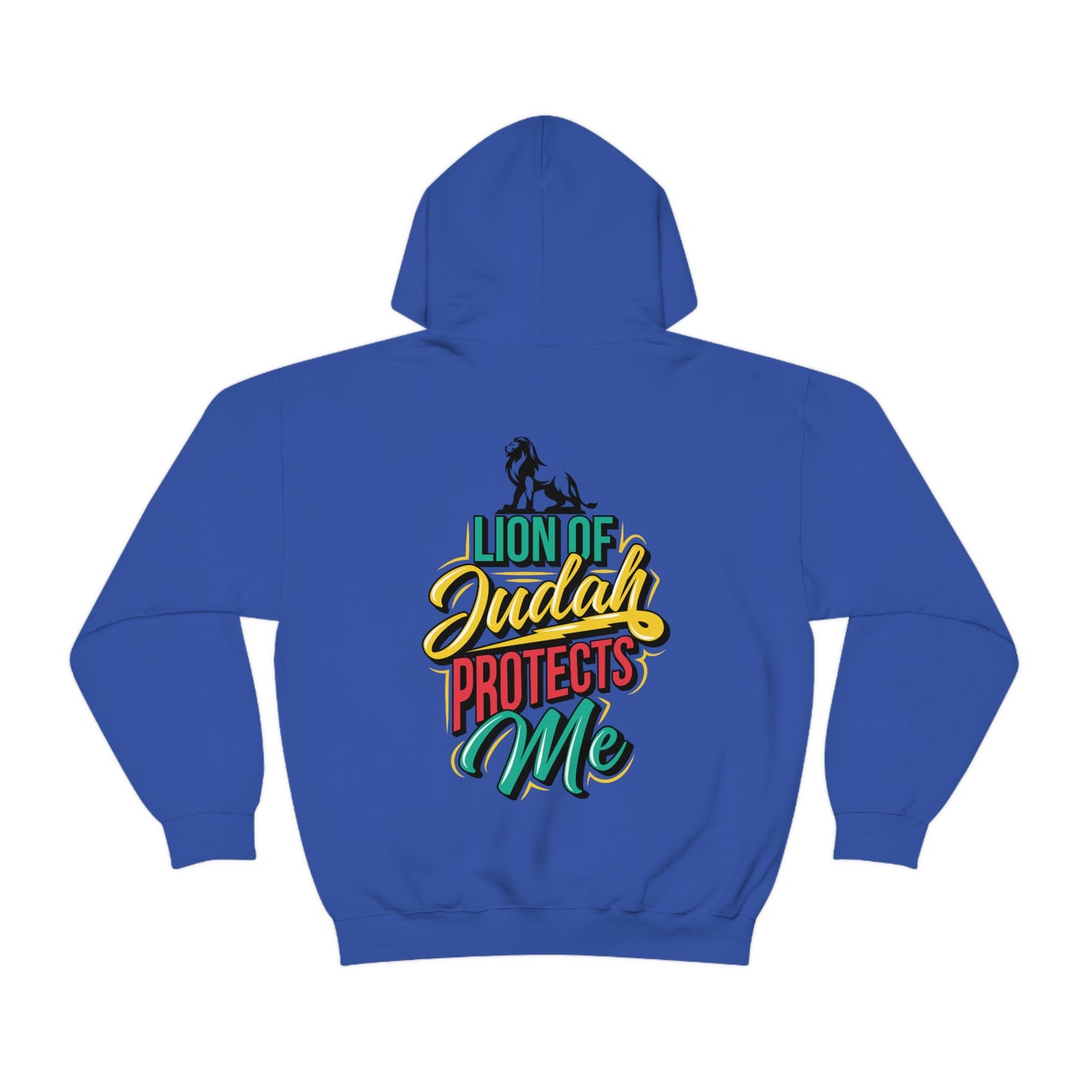 Back Lion of Judah Adult Hooded Sweatshirt