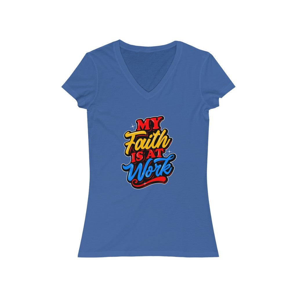 Faith at Work Women's Jersey Short Sleeve V-Neck Tee