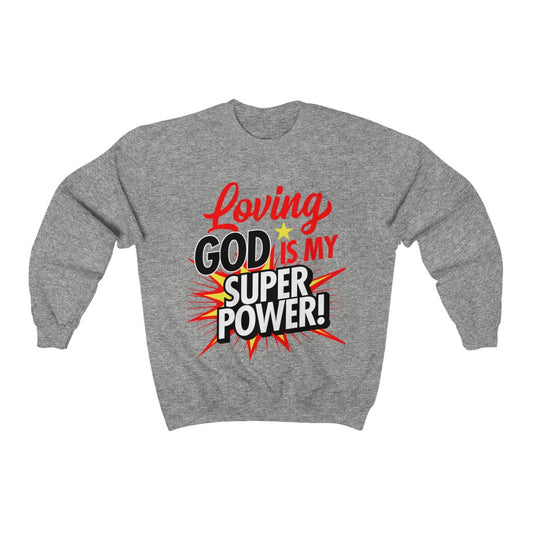 Loving God Adult Crew-neck Sweatshirt - elmickwear